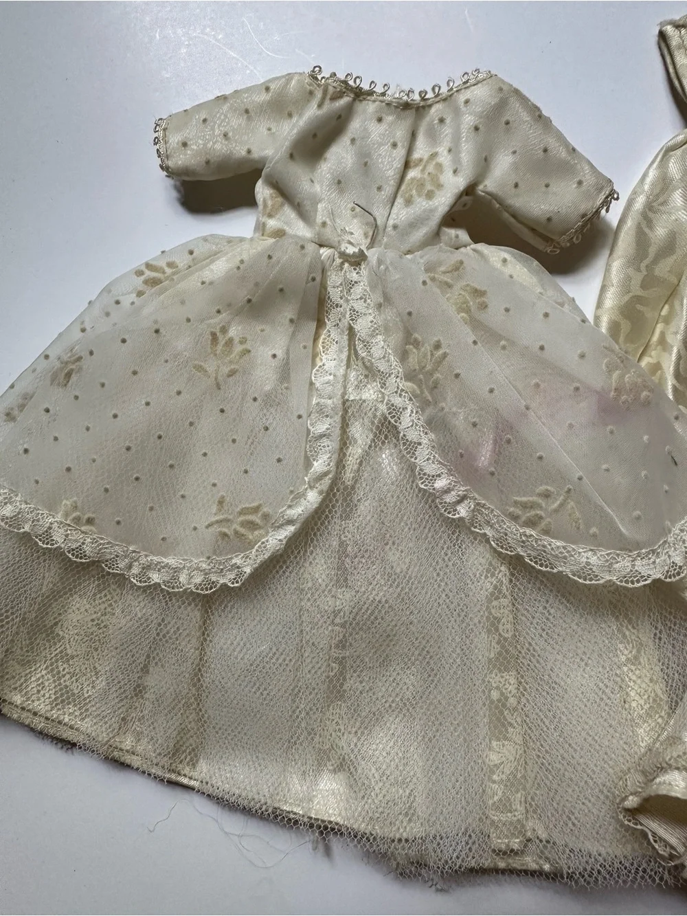 Vintage Doll Clothes Cream Lace Bundle